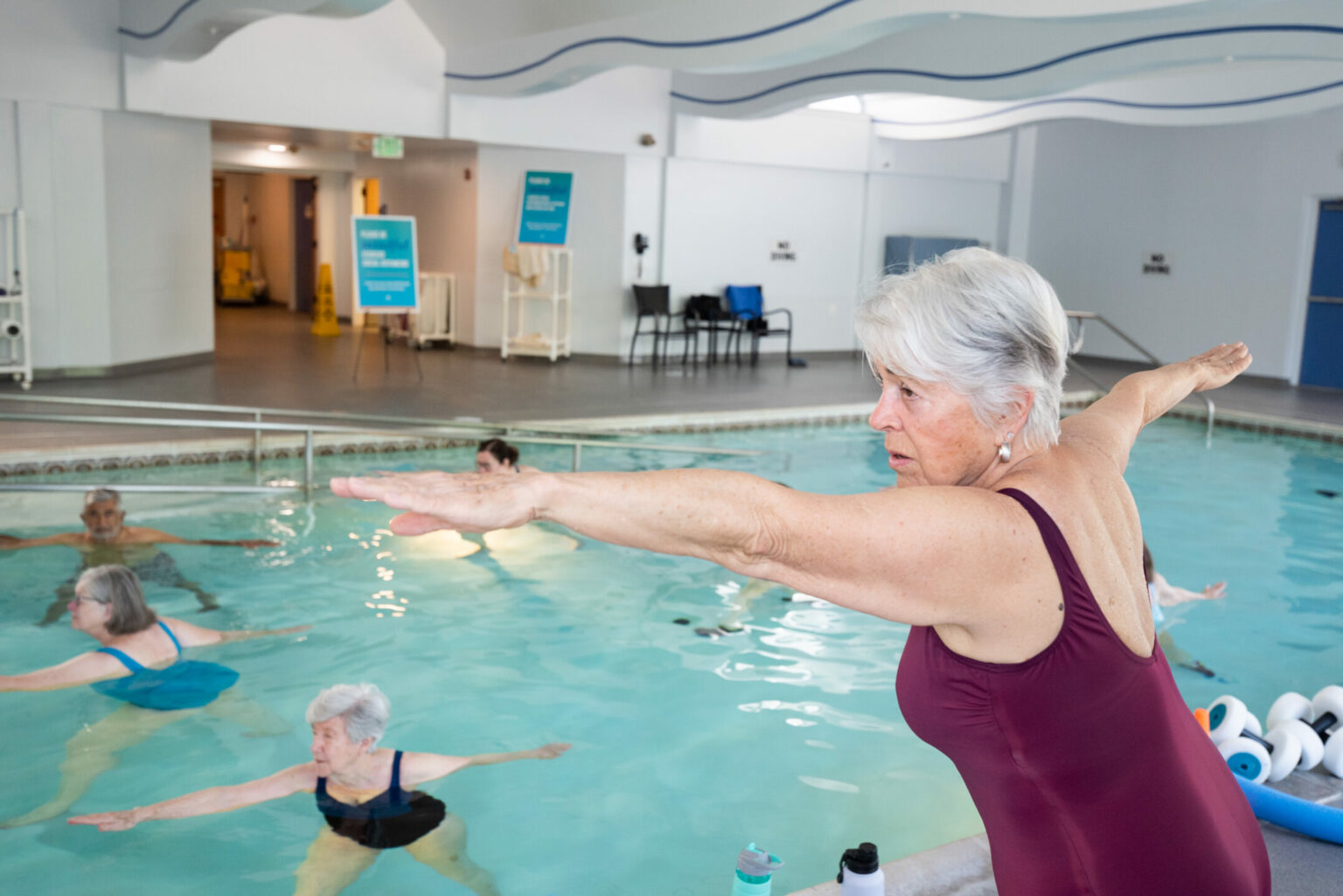 Water Aerobics Classes at the Center Keep Members and